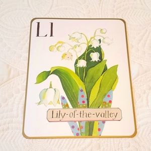 4 for $25! Letter L Lily-of-the-valley Card